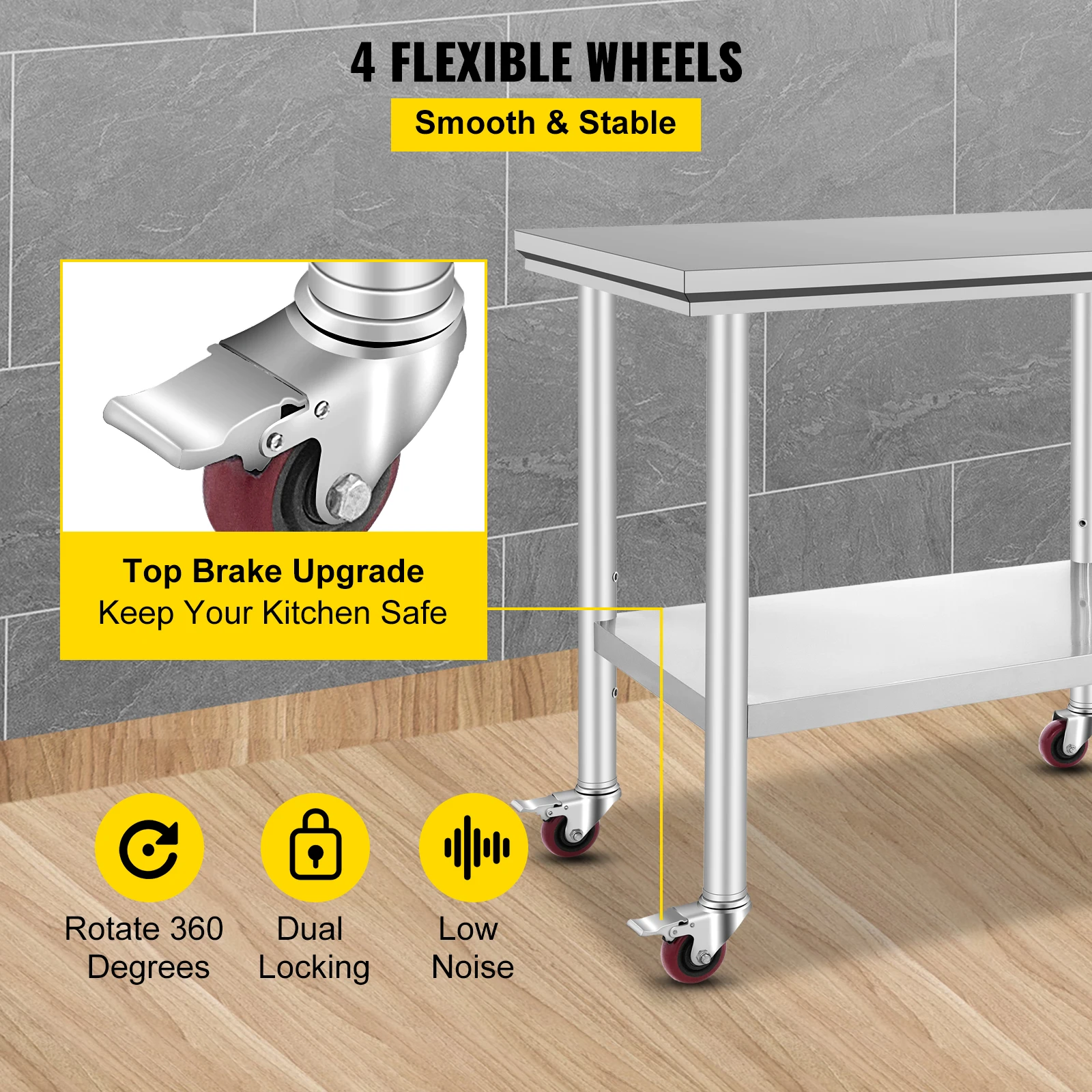 Commercial Kitchen Bench - Fabrika Çıkışı 2026 SucceBuy Paslanmaz Çelik