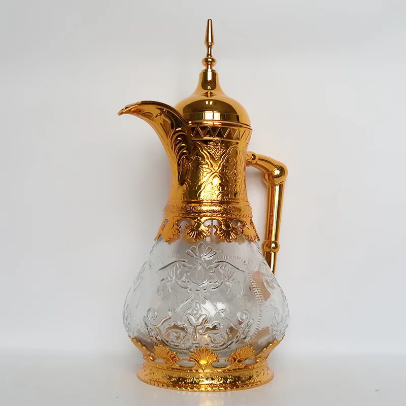 

Glass large capacity household cold kettle rotary lid handle Arab luxury kettle