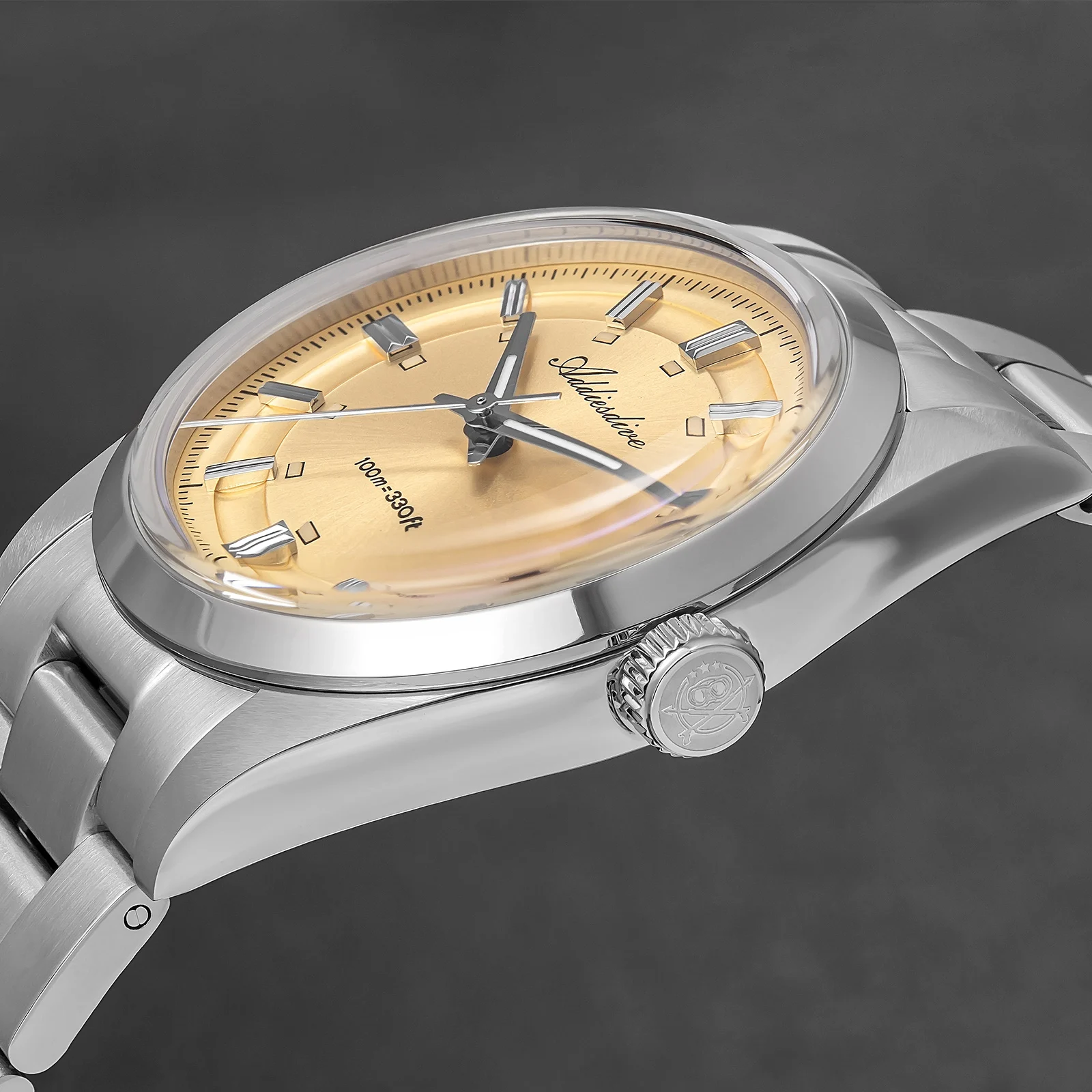 Addiesdive ساعة رجل صغير VH31 حركة ساعات كوارتز فقاعة مرآة الزجاج BGW9 مضيئة بسيطة مقاوم للماء ساعة الغوص للرجال #3