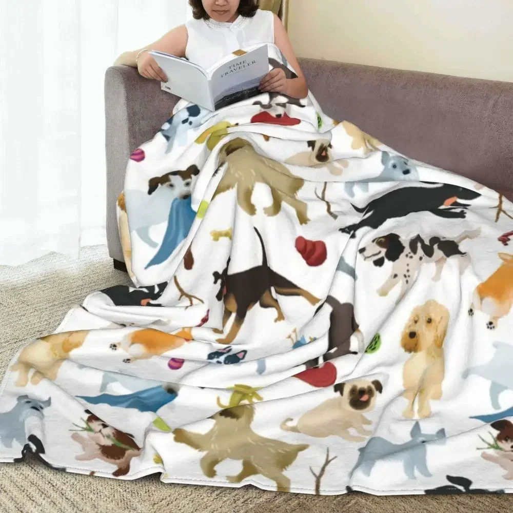 

Cute Dog Christmas Gift Flannel Blankets Funny Animal Warm Soft Throw Blanket for Living Room Novelty Bedspread Sofa Bed Cover
