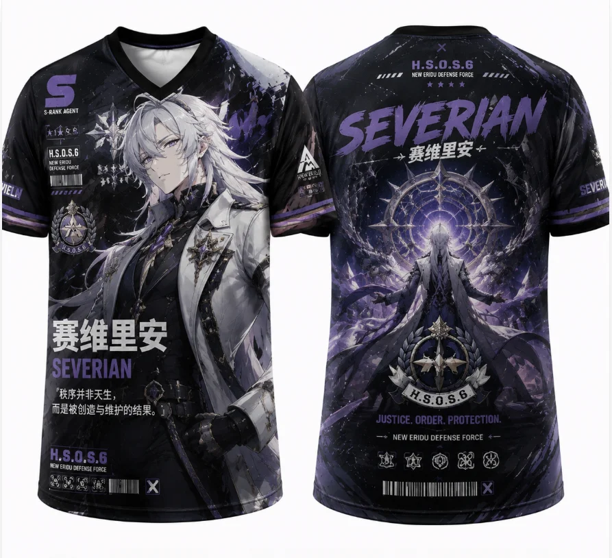 Zenless Zone Zero Game Anime Short Sleeve Full Pattern Men's and Women's Universal Breathable T-Shirt Graphic T Shirts T Shirts