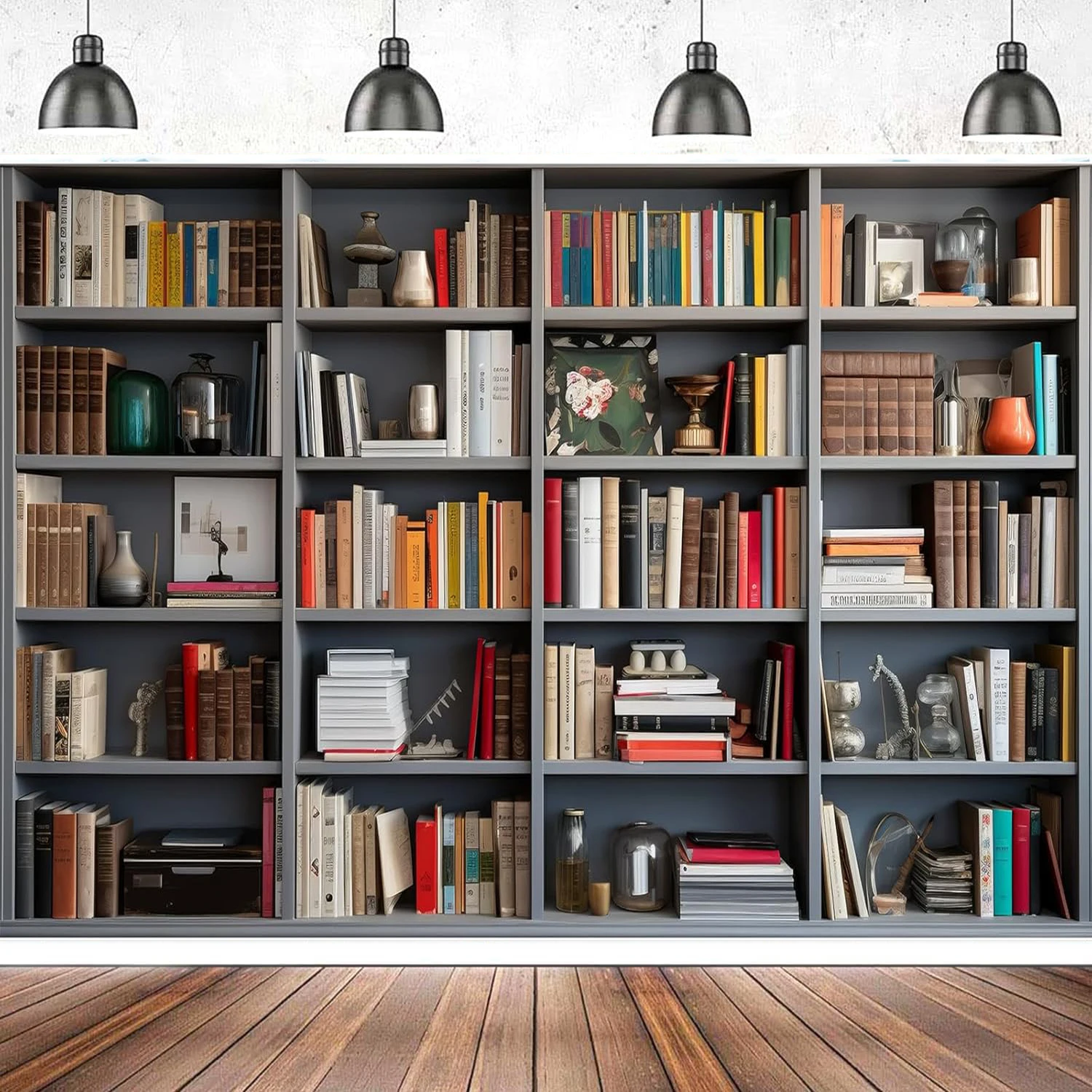 

Фон для фотосъемки: деревянный книжный шкаф, библиотека, книжный магазин, стена для видеозвонков, конференций, студийной фотосъемки