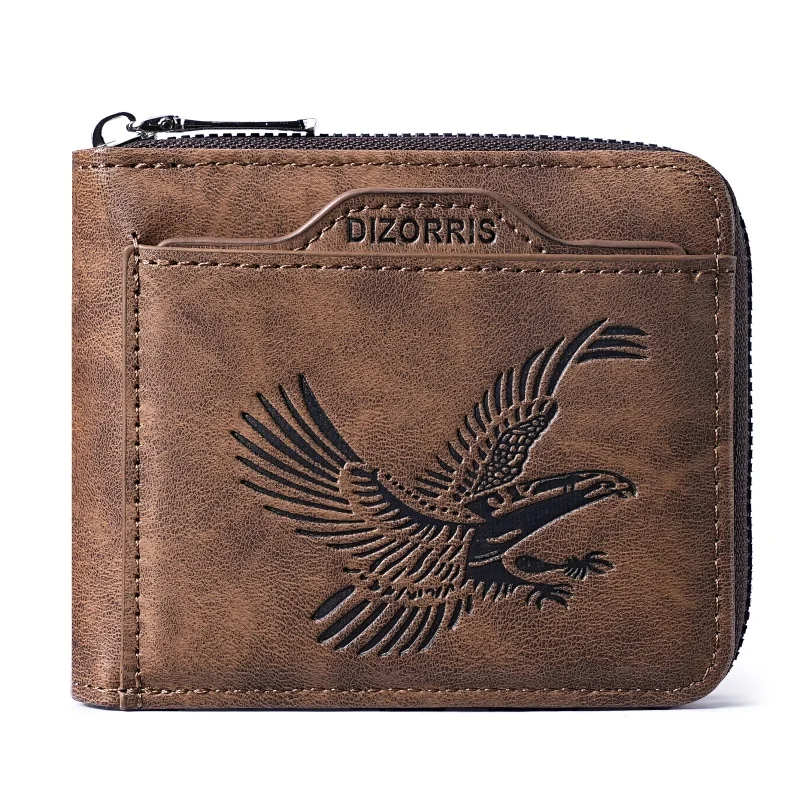 🤎 Aesthetic Men's Faux Leather Wallet | Eagle Embossed & Multi-card Slots | Trendy 2026 Purse 🎯