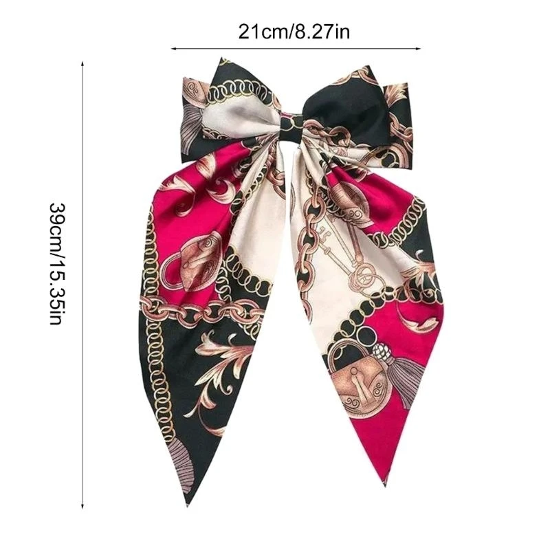 مشابك شعر فرنسية أنيقة مزهرة بعقدة على شكل فيونكة للفتيات 15UB