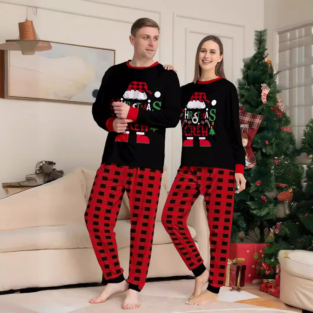 2026 New Christmas Family Outfits Mom Dad And Kids Pajamas Sets Baby Rompers Casual Loose Sleepwear Xmas Family Soft Pyjamas