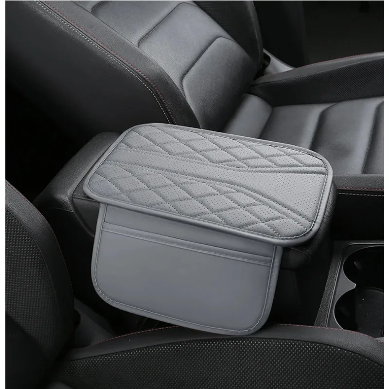 

Высококачественная накладка на центральную консоль автомобиля из искусственной кожи с двумя карманами для хранения, универсальный комплект аксессуаров для салона автомобиля в различных цветах
