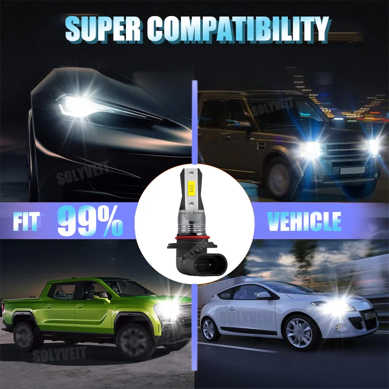 Kit de feux antibrouillard LED 9005 9006 9145 pour voiture, taille halogène authentique pour un ajustement garanti, compatible avec Ford Explorer 2002 2003 2004 2005