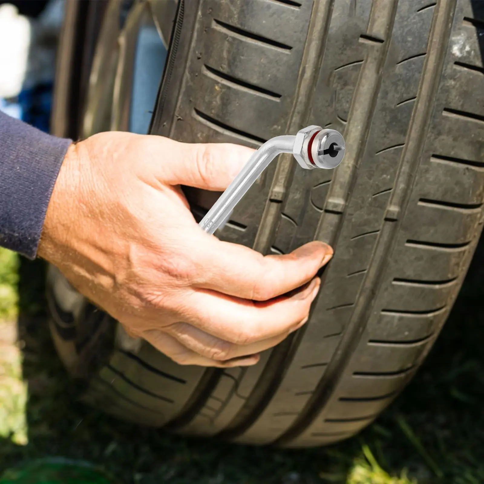 

60 Degree Bend Truck Stem Tubeless Tire Air For Trucks Buses Durable Copper Wheel Leak Proof Heavy Duty Tire Valve Cap Easy