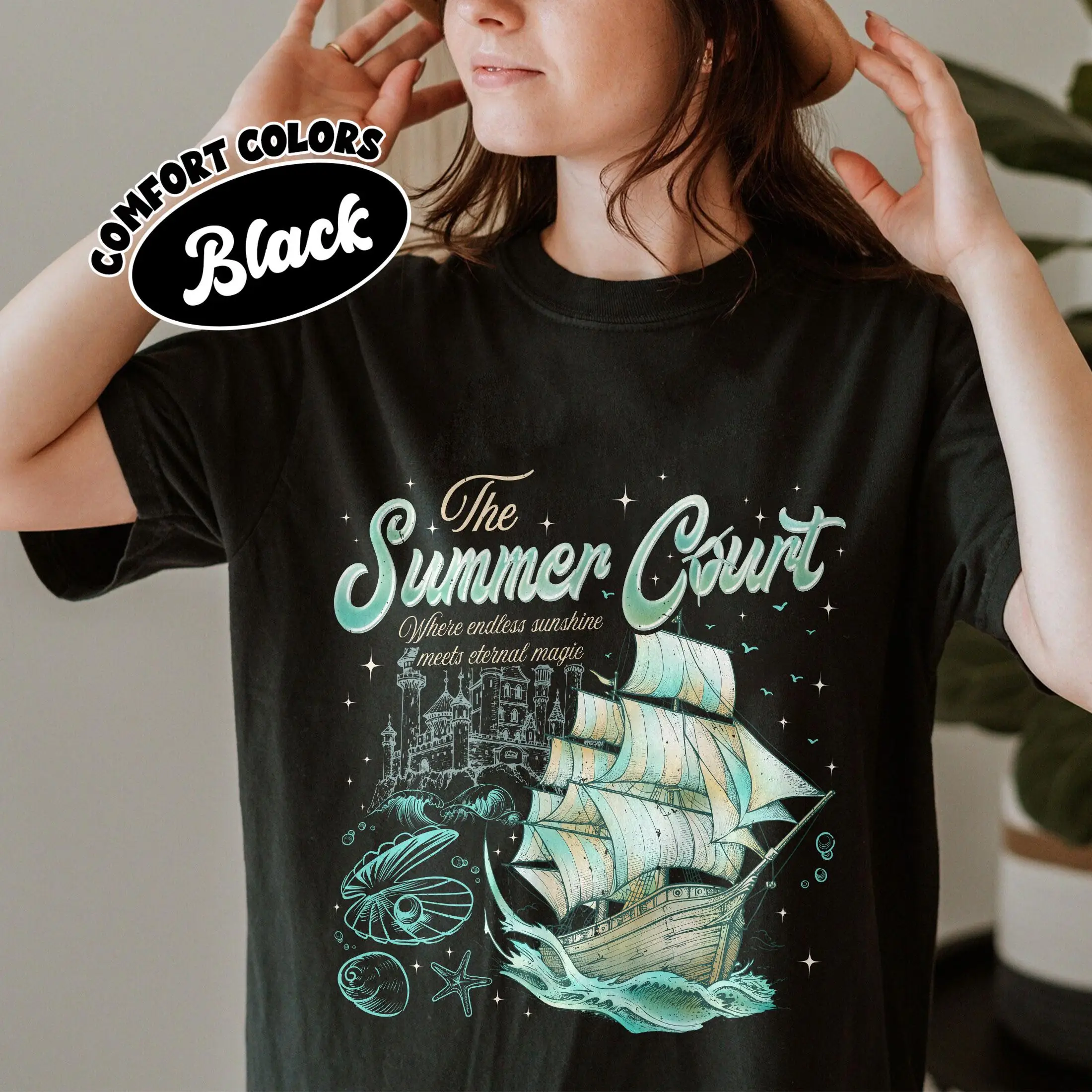 The Summer Court Shirt, ACOTAR Inspired Whimsical Tshirt, Fantasy Book Lover Gift, SJM Bookish Merch, Summer Reading