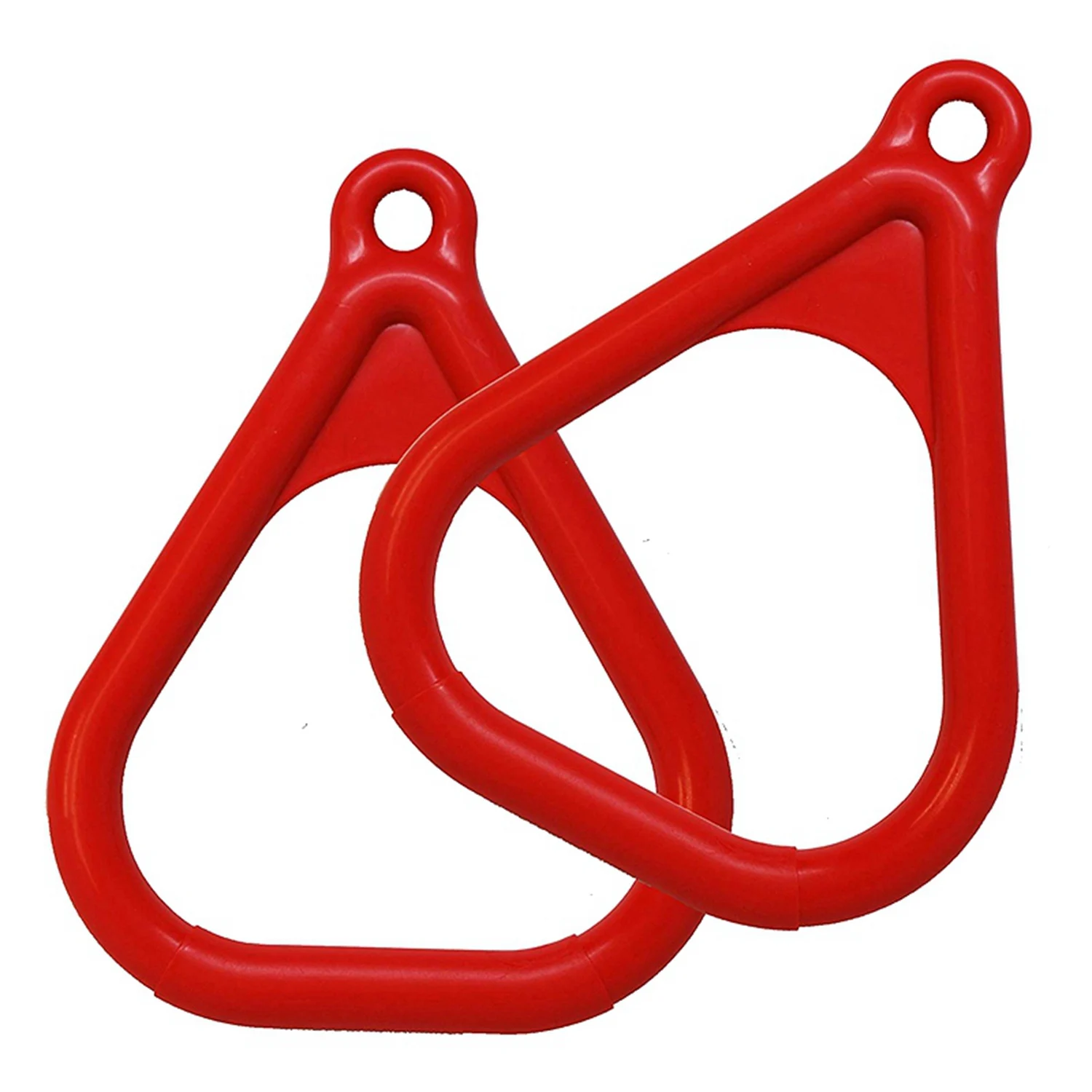 

DELAM-4 Pcs Trapeze Ring Swing Playset Trapezoidal Ring, Red & Dark Green