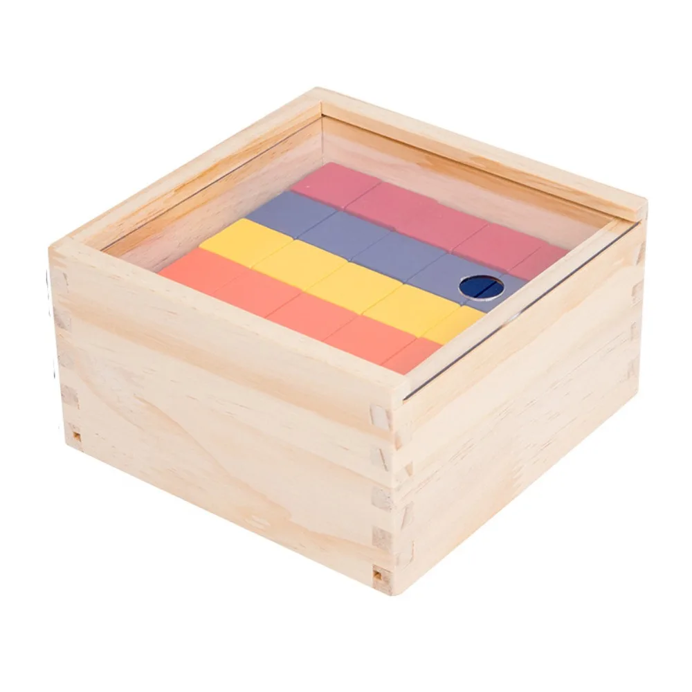 Leermiddel 3D houten puzzel Draagbare grappige educatieve houten materiaal Kubusblok Hersentraining