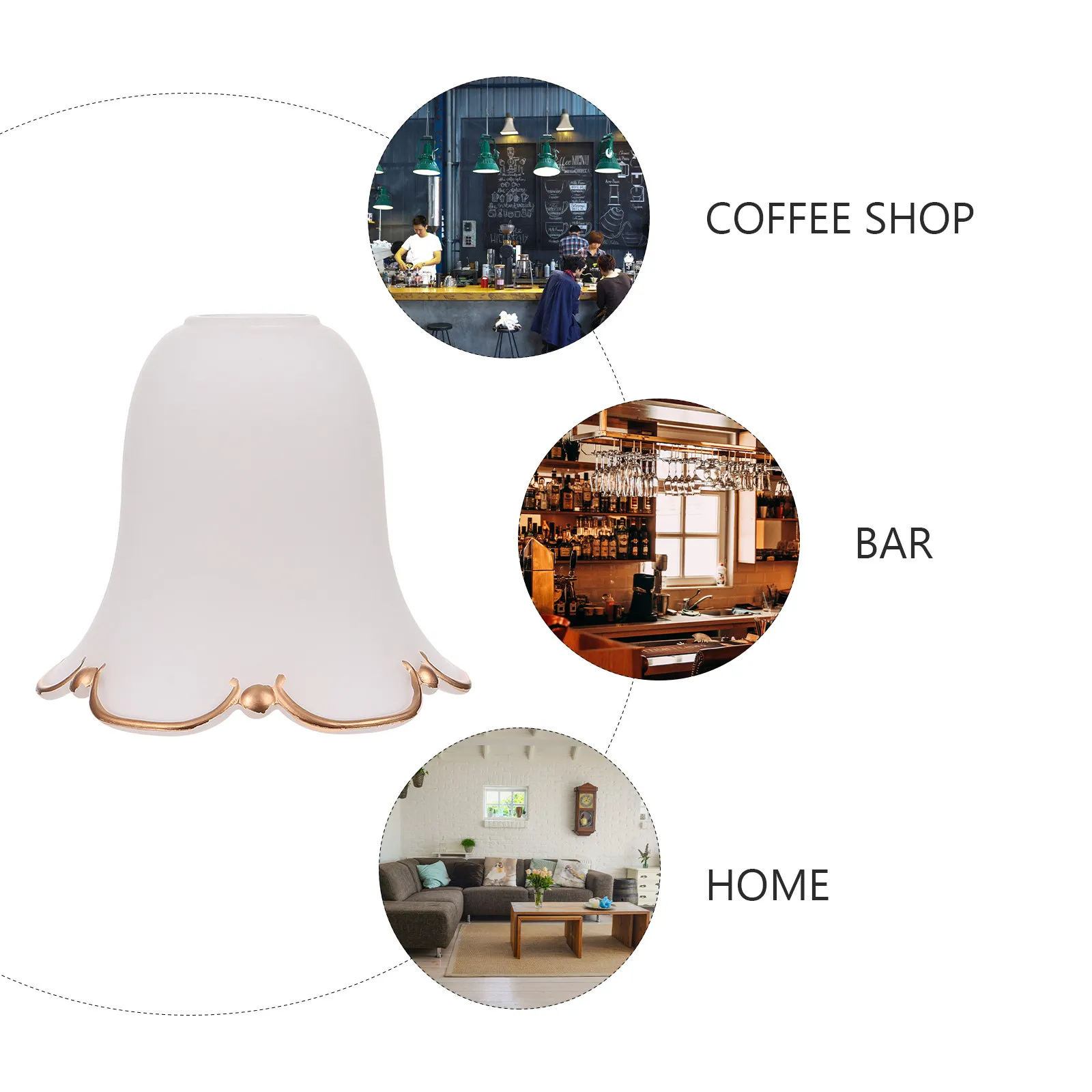 

1Pcs Glass Lamp Shade Replacement Cover for Table Wall Floor Ceiling Lamp Shade Bedroom Living Room Accessory Glass Lampshade