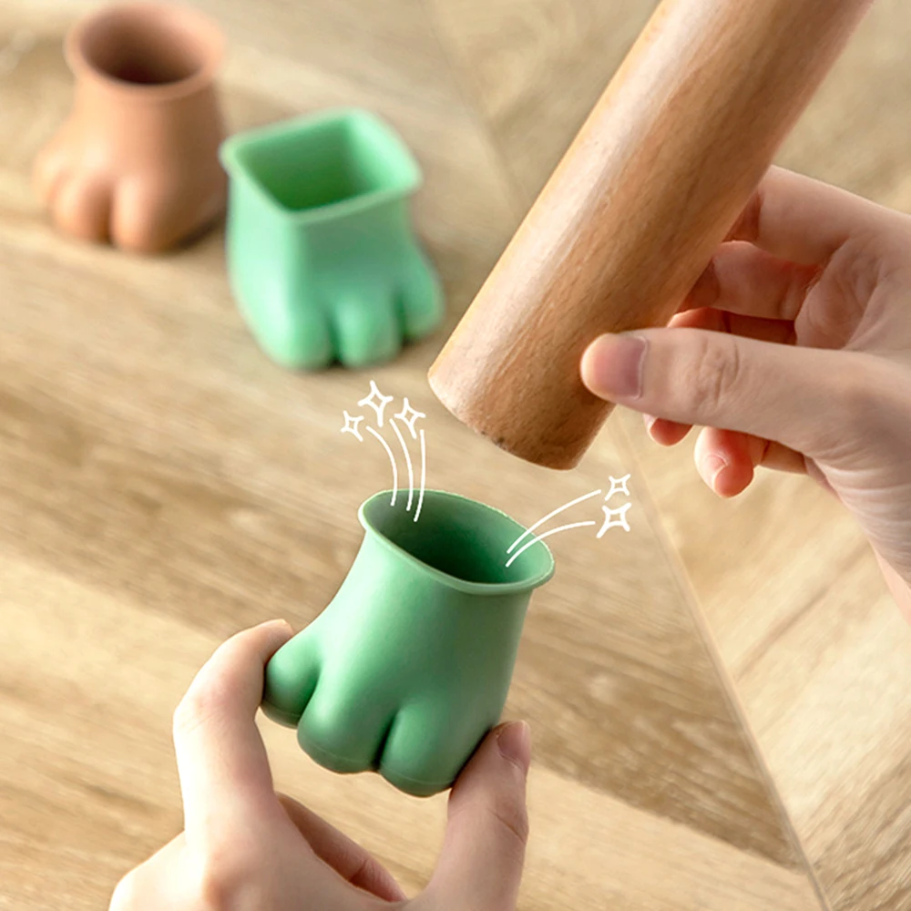 Table And Chair Foot Cover Flexible Silicone Shockproof Stool Leg Chair Pad Furniture Guard Cute Paw Stool Leg Mat Lbshipping