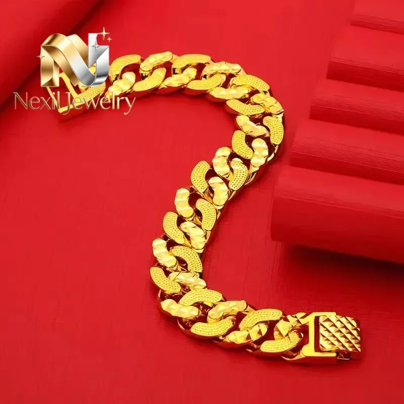 

Nexil Jewelry Nexil Jewelry 9999 24K real gold Men's Boss Bracelet overbearing Real Gold bracelet