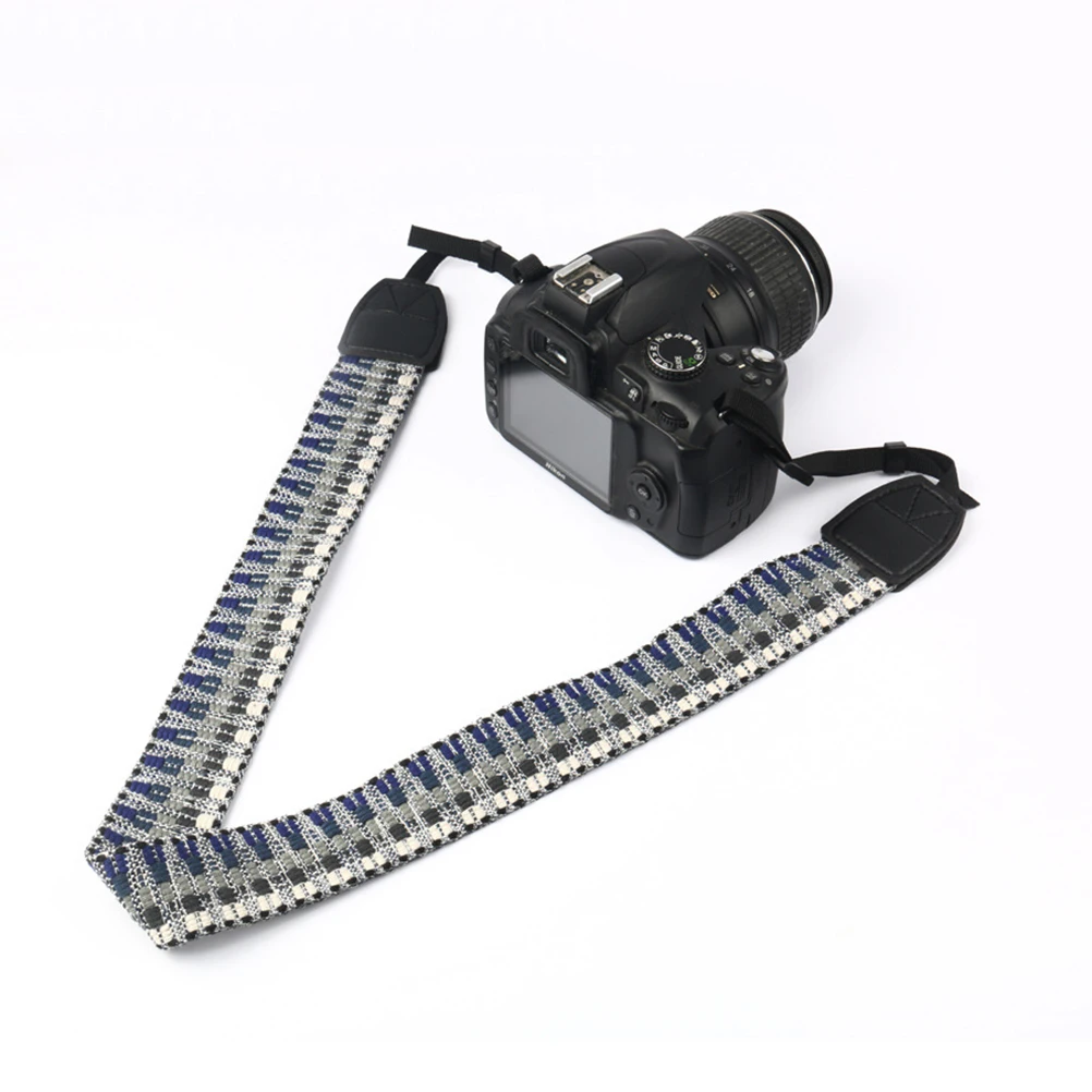 

Camera Strap Vintage Adjustable High-Grade Cotton Durable Woven Bright Color Fashion Safety Buckle For Dslr Camera Outdoor