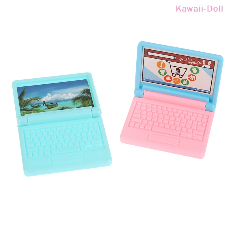 1Pcs Dollhouse Laptop Model 1/12 Dollhouse Office Computer Toys Dolls House Decoration Accessories