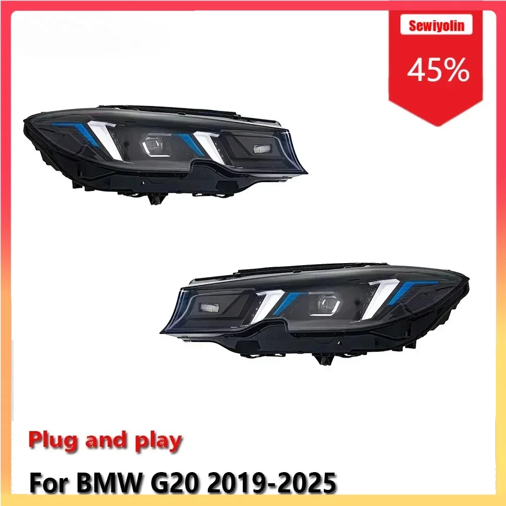 

Car LED Headlight Light Accesorios Para Auto For BMW G20 G28 G80 2019-2025 Auto Fog DRL Brake Turn Signal Lamp Plug and Play