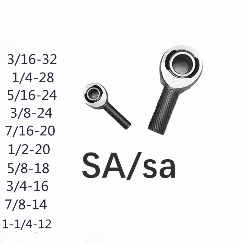 

1 Piece External/ Inner thread 1/4-28 1/2-20 5/8-18 3/4-16 SA / SI American Size Non standard fisheye rod End Joint Bearing