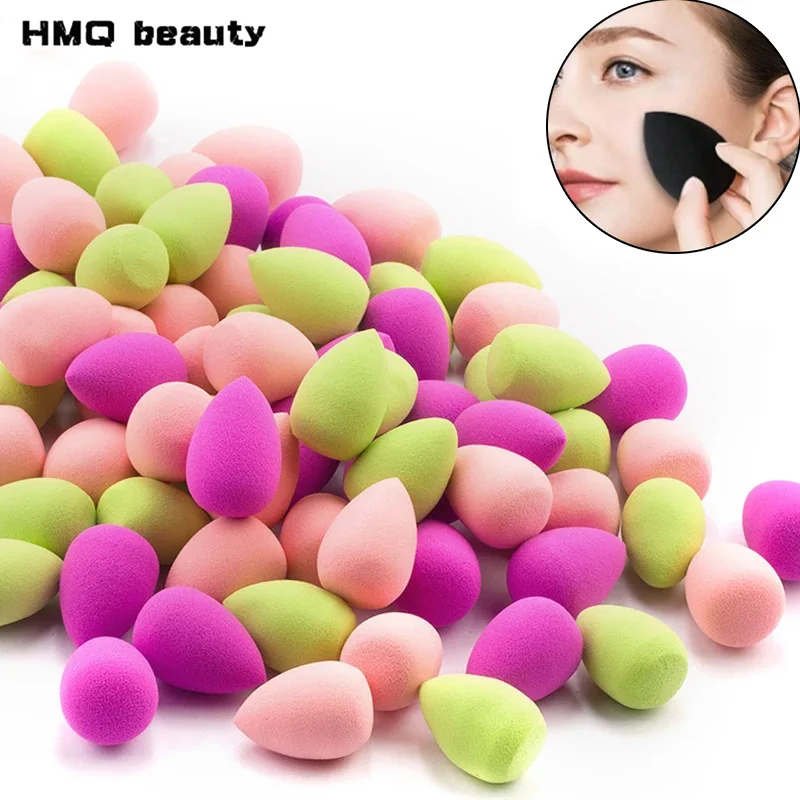 50/20 szt. Mini Gąbeczki do Makijażu Power Puff Kosmetyczne Gąbeczki do Podkładu Korektora Płynnego Makijażu Narzędzia do Mieszania Makijażu
