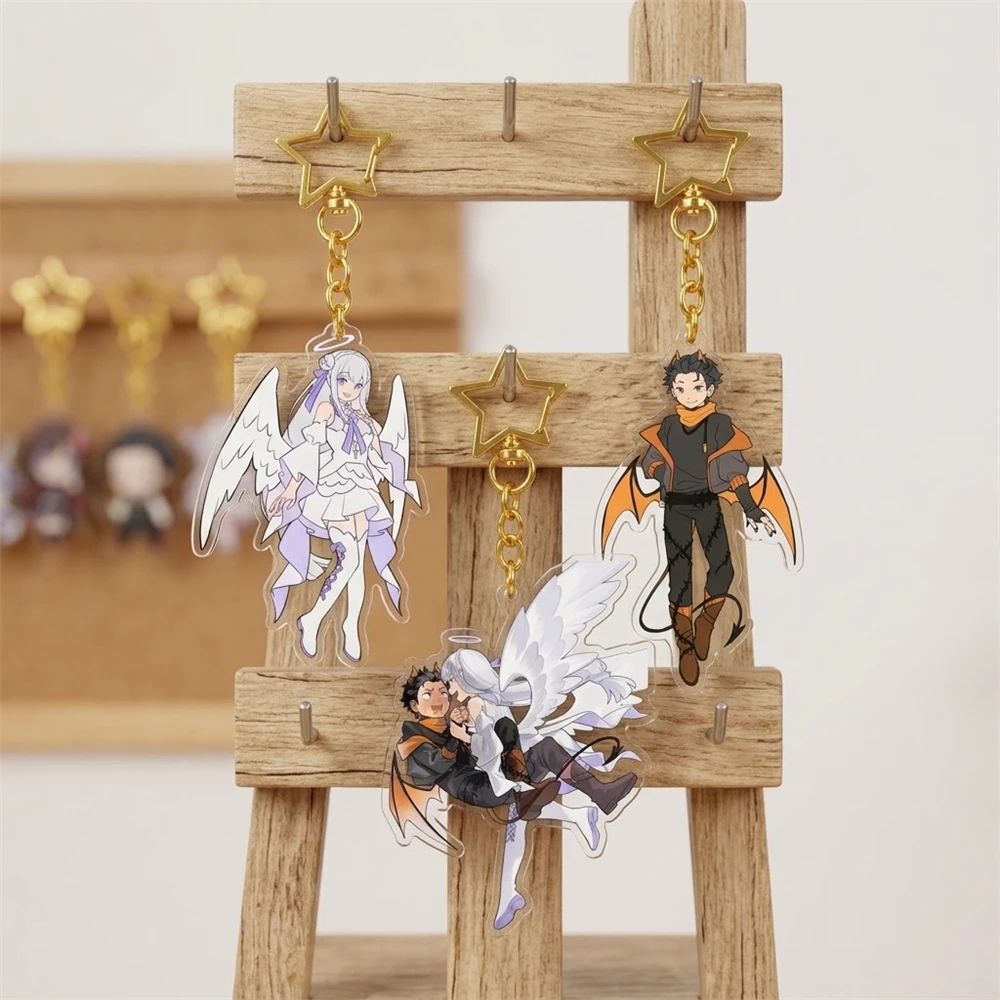 6CM New Anime Re:ZERO -Starting Life in Another World Acrylic Stand Keychain Cosplay Characters Ornament Accessories Good Gift