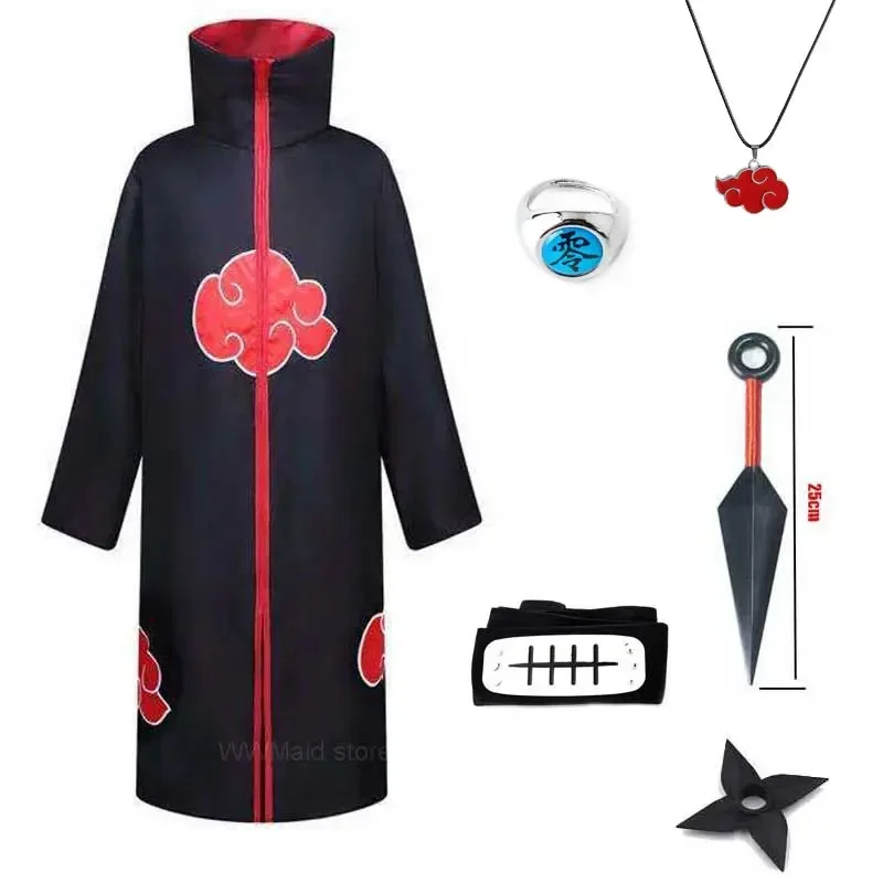 Crianças adulto uchiha tobi ovito akatsuki cosplay yondaime hokage namikaze minato uniforme deidara manto vermelho traje de halloween mn9