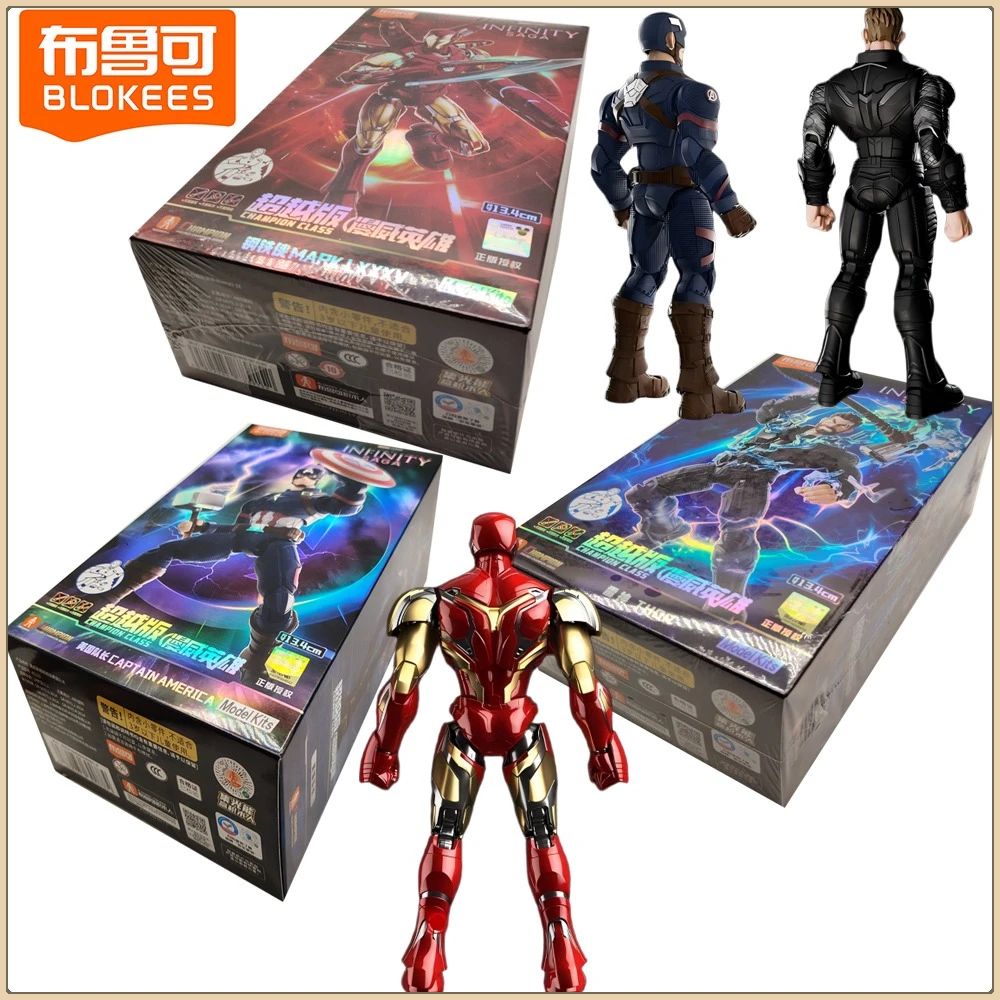 

Original Blokees Marvel Heroes Beyond Version Series Action Figures Cartoon Figures Assembled Toys Movable Model Holiday Gifts