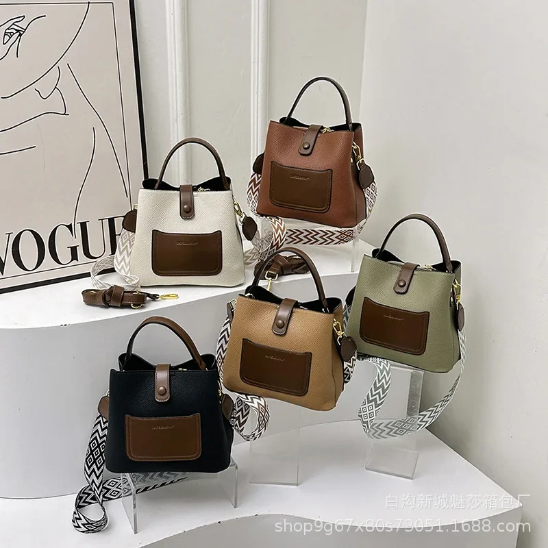 

​​Luxury Fashion Tote Bag For Women New Retro Shoulder Crossbody Bag High Quality Trendy Color Block Classic Style Essential​