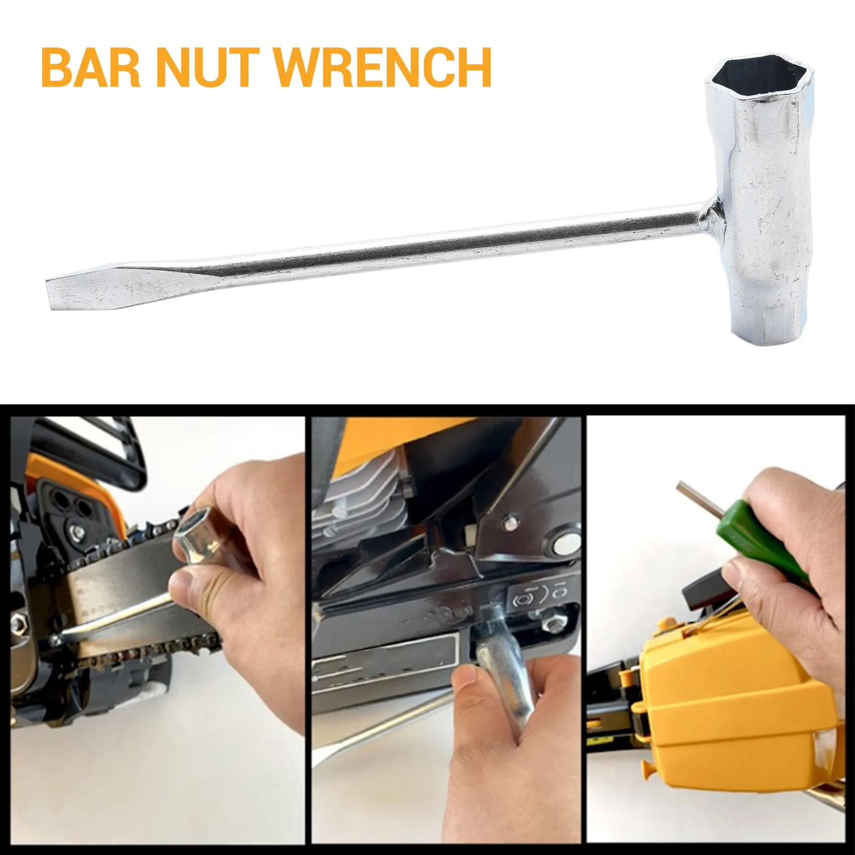 Bar Nut T Chainsaw Wrench Spanner 1/2 inch (13mm) x 3/4 inch (19mm)for STIHL Husqvarna