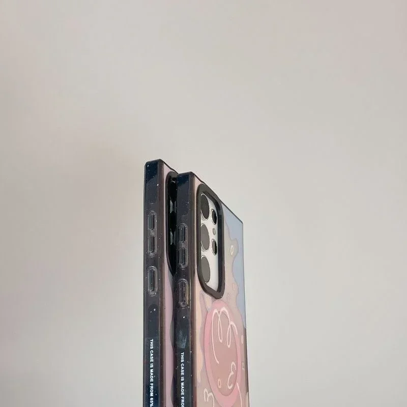 Custodia protettiva con bordo nero acrilico magnetico con cuori di farfalla per Samsung Galaxy S25 S24 S23 Ultra Plus S25 + S25U