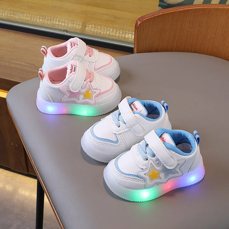 Fashion Girl Sneaker 2025 Autumn Light Kid Shoe Baby Shoe Soft Sole Baby Walking Shoe Anti Slip Board Shoes Child Boy Sneakers