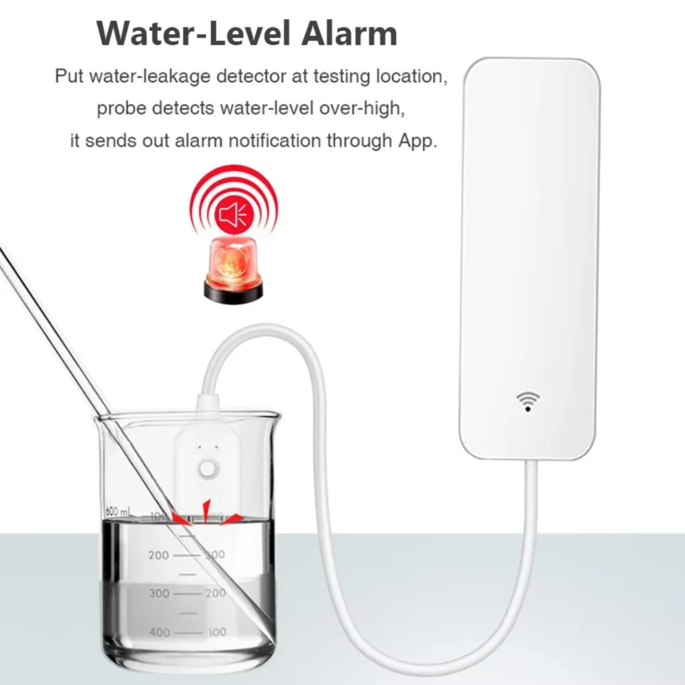 ZigBee WiFi Water Leak Sensor Flood Leakage Alarm Detector Tuya Smart Life APP Remote Control Home Security Overflow Alarm view 4