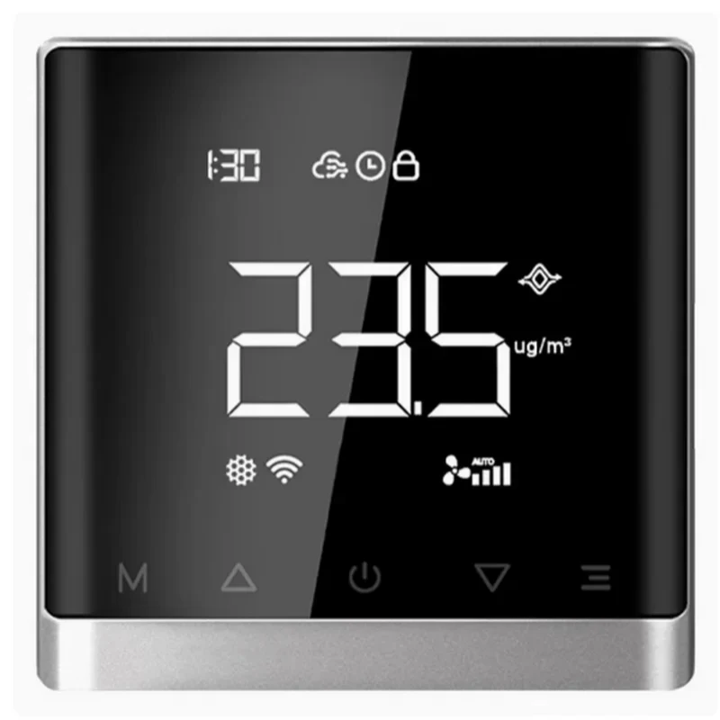 WIFI Smart Home CO2 PM2.5 Verse Luchtventiel Systeem Fan Coil Unit Ontvochtiger Ventilatie Controller 3-Speed distilleerder diffuser,thermostat,thermostaat wifi,assistant,smarthome,life,slimme thermostaten,smartlife