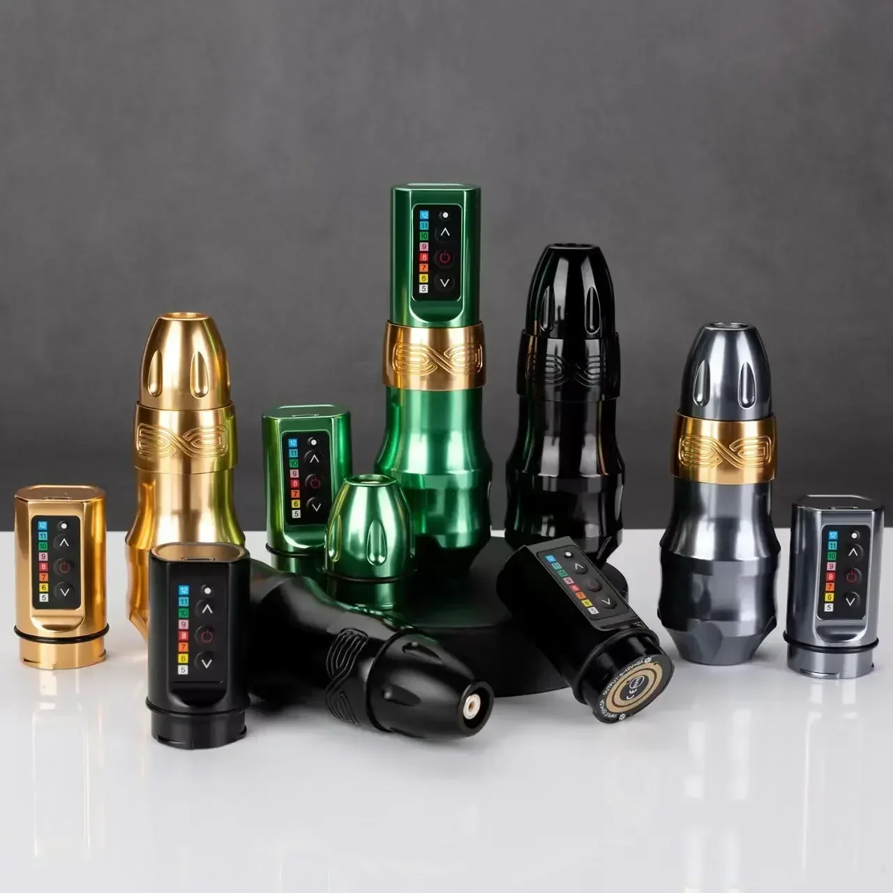 2 بطارية EXO اللاسلكية ماكينة رسم الوشم التجميلي القلم 3.5 مللي متر/4.0 مللي متر السكتة الدماغية قلم الوشم محرك كورليس قوي لفن الوشم #6