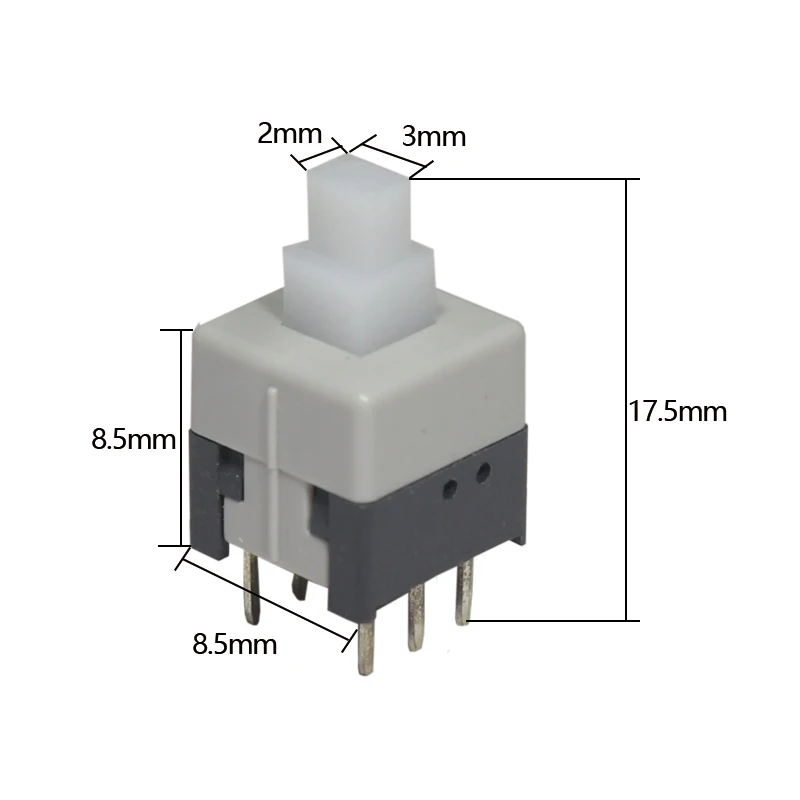 【30-10PCS】8.5*8.5 Self-Locking Switch 8.5X8.5MM Locking Switch 6Pin Button Switch