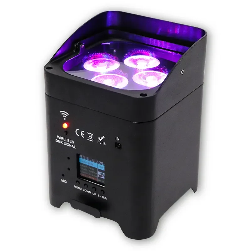 APP واي فاي التحكم عن بعد 4x18 واط RGBWA + UV بطارية LED الاسمية ضوء عرض مسرحي ديسكو DJ نادي الحفلات بار المرحلة ضوء عرض الحدث #5