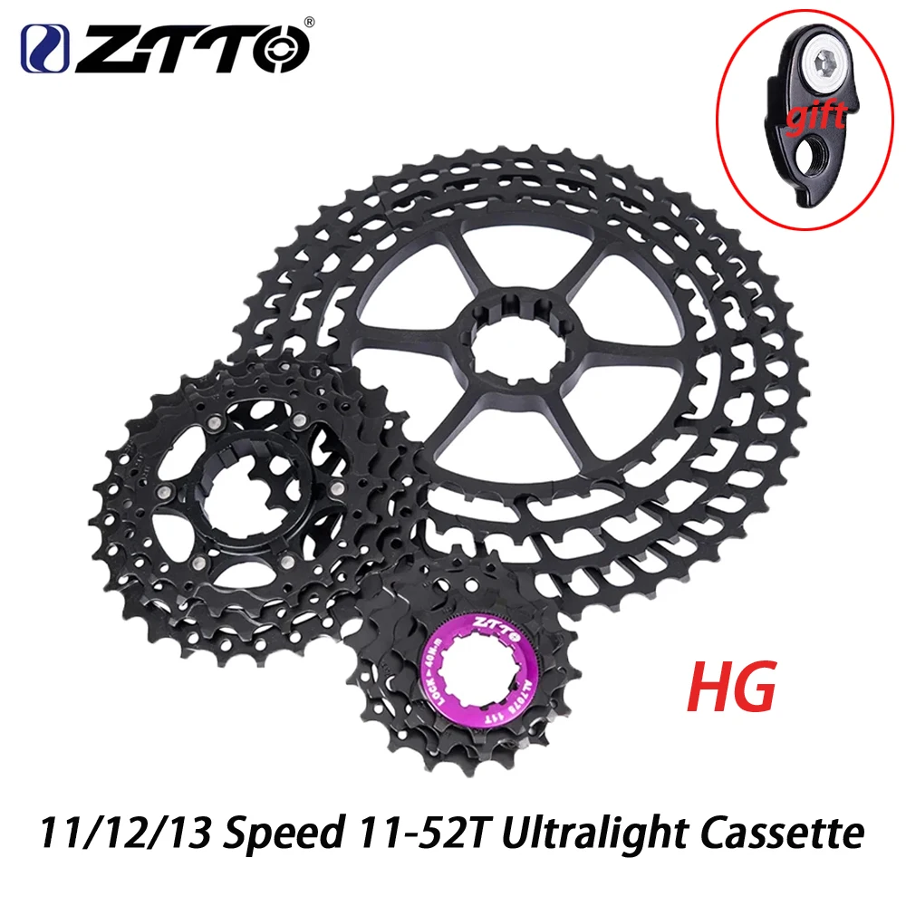 ZTTO Ultralight CNC 11 12 13 Speed 11-52T MTB Bike SLR2 Cassette Wide Ratio 11S 12V Bicycle Freewheel 13S Sprocket For HG HUB