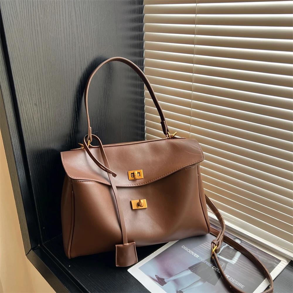handtasche damen taschen luxus designer Marken-Umhängetaschen, luxuriöse Damen-Umhängetaschen aus weichem PU-Leder, einfarbig, große Kapazität, Shopper-Taschen, 2025, neueste Luxus-Designer-Handtaschen – Detail 10