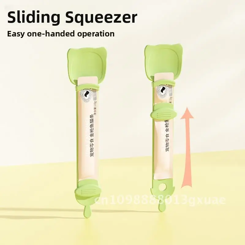 

Cat Strip Squeezer Feeder Pet Spoon Face Cat Spoon Meat Paste Dispenser in HIPS Material Multiple Colors Available