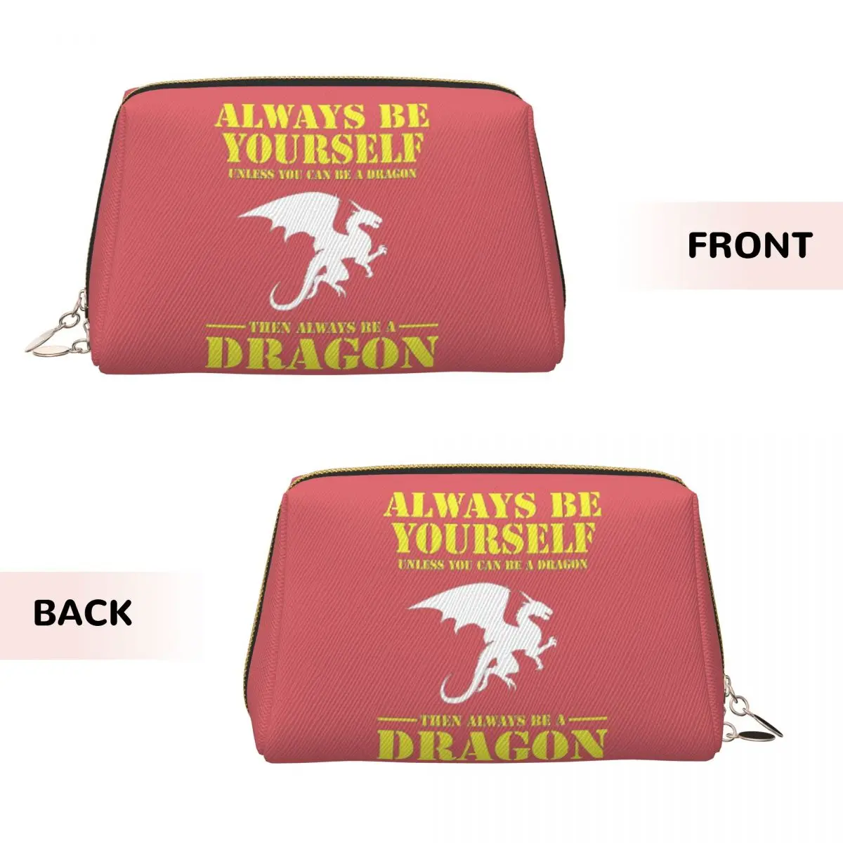 Always Be Yourself Dragon Women Cosmetic Bags Travel Makeup Organizer Pouch Toiletry Storage Dopp Kit Box