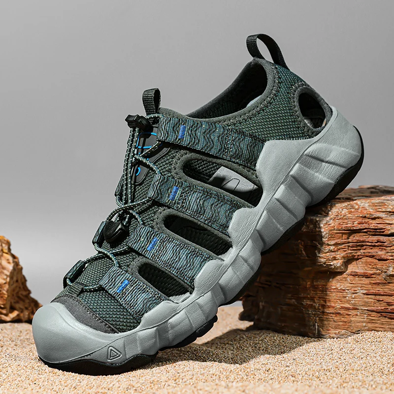 

Leisure Summer Men's Sandals New Trendy Casual Shoes Outdoor Beach Shoes for Holidays Quick Dry Wading Aqua Shoes Male Sandaly