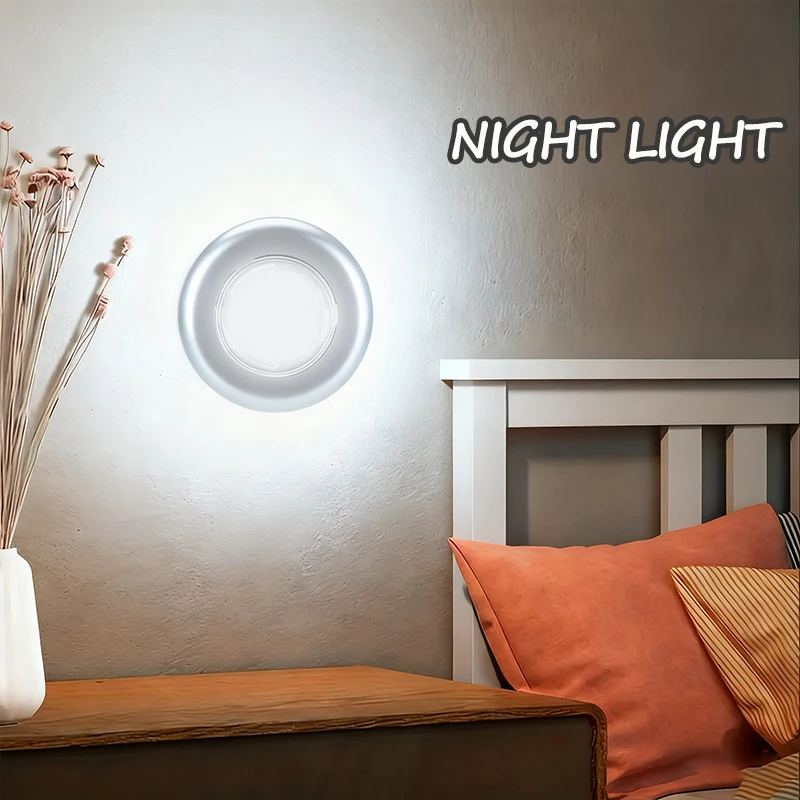 1pc Bedside Night Light,Cordless Touch Lamp,Battery Powered LED Wall Light,Portable Cabinet Light,Hallway,Kitchen,Bedroom,Closet