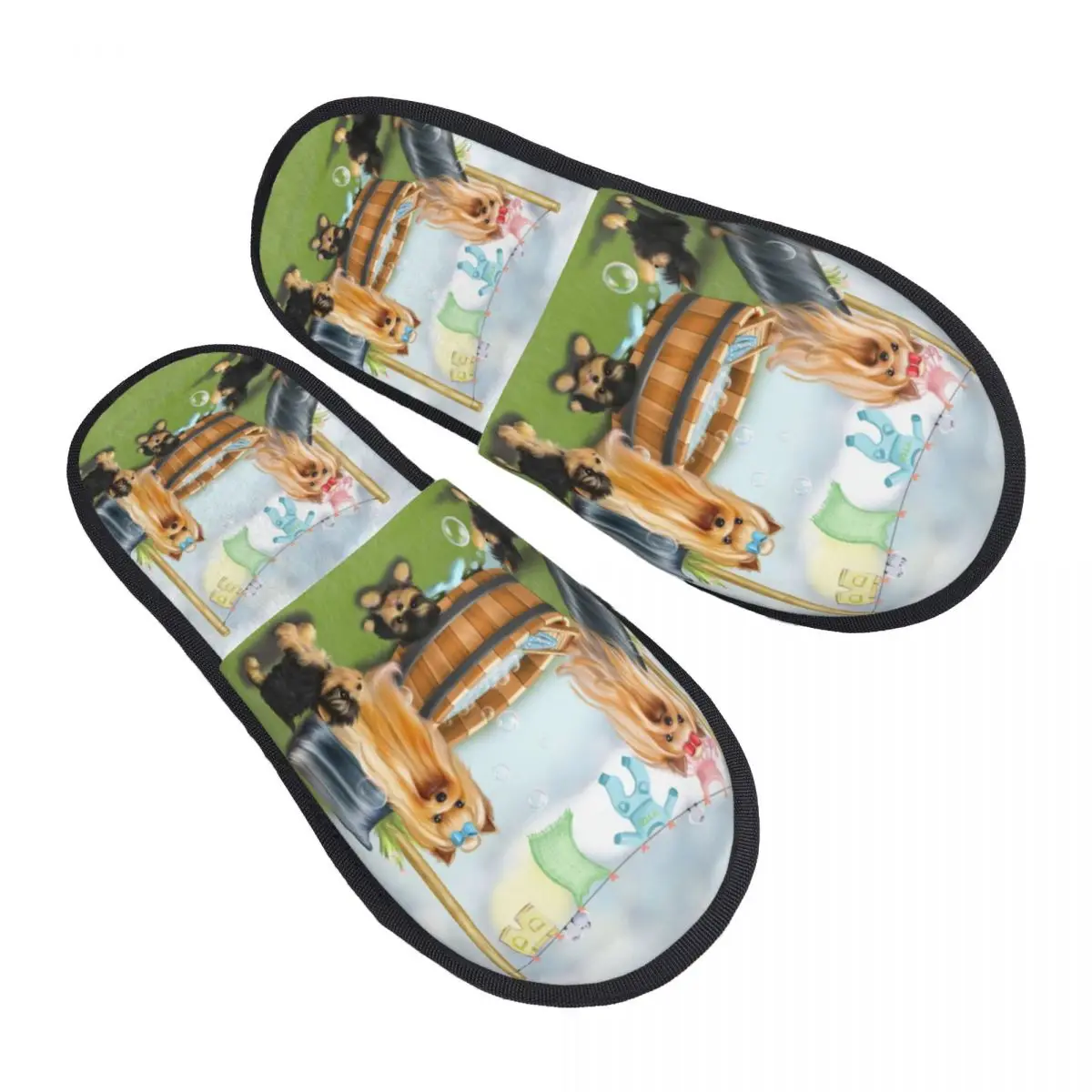 Custom Yorkshire Terrier Dog Memory Foam Slippers Women Comfy Warm Yorkie Lover House Slippers