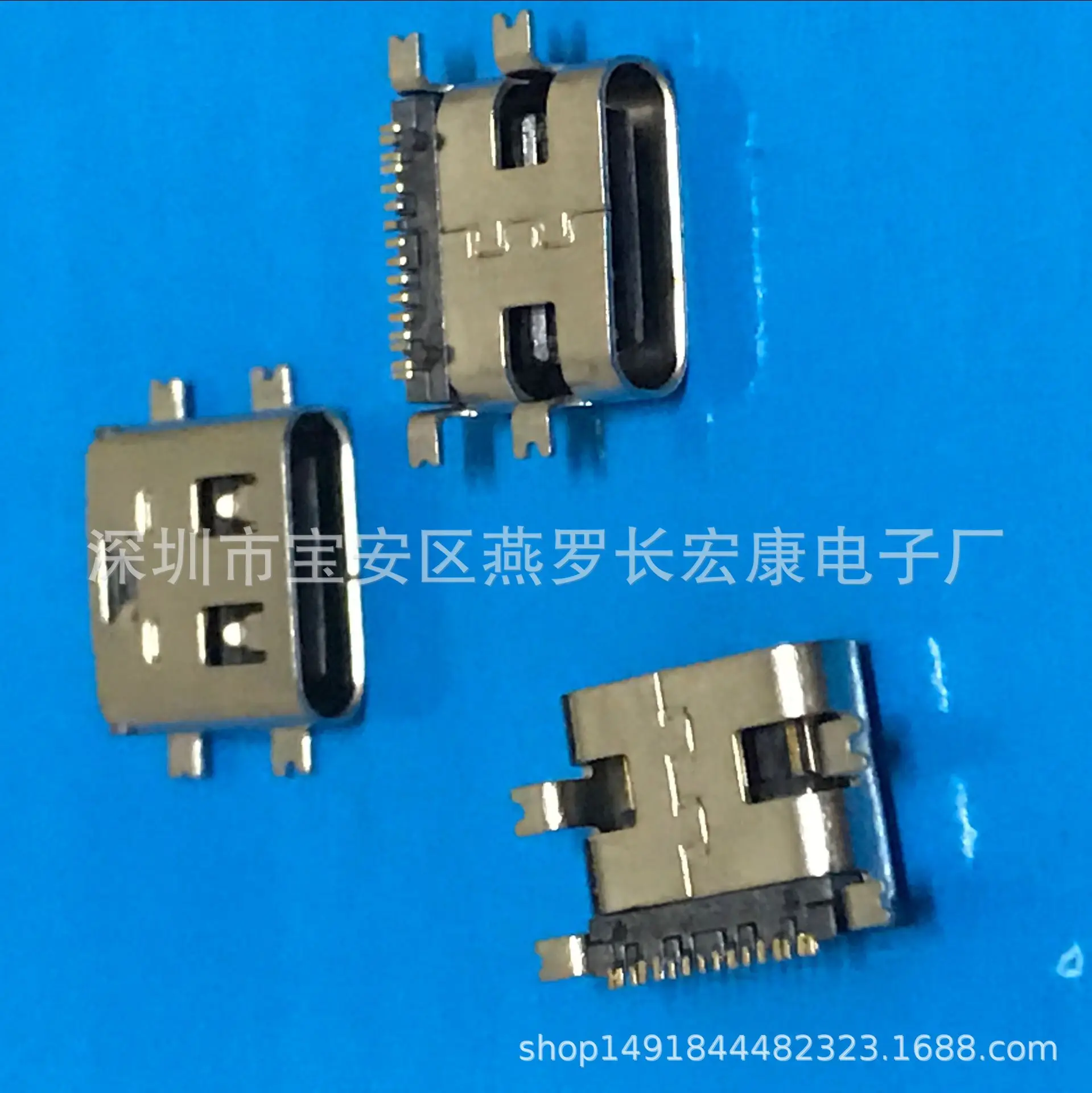 For USB TYPE-C 16Pin female seat, single row of SMT all four feet, with positioning column