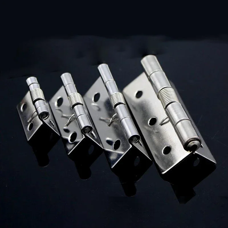 1PC Self Closing Spring Door Hinge Stainless Steel Hardware 1/1.5/2/2.5 Inch For Windows Cabinets Jewelry Boxes