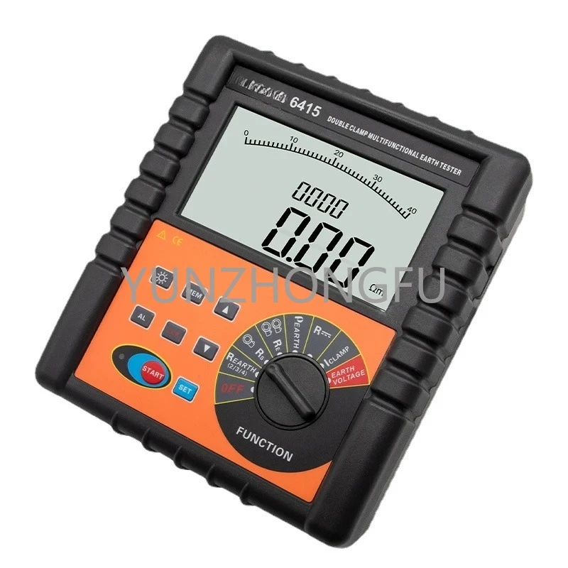 0.00ohm-30.00Kohm AC 100V 600A 2/3/4 Line Method Victor 6415 4 Digit LCD Double Clamp Multifunction Earth Resistance Tester