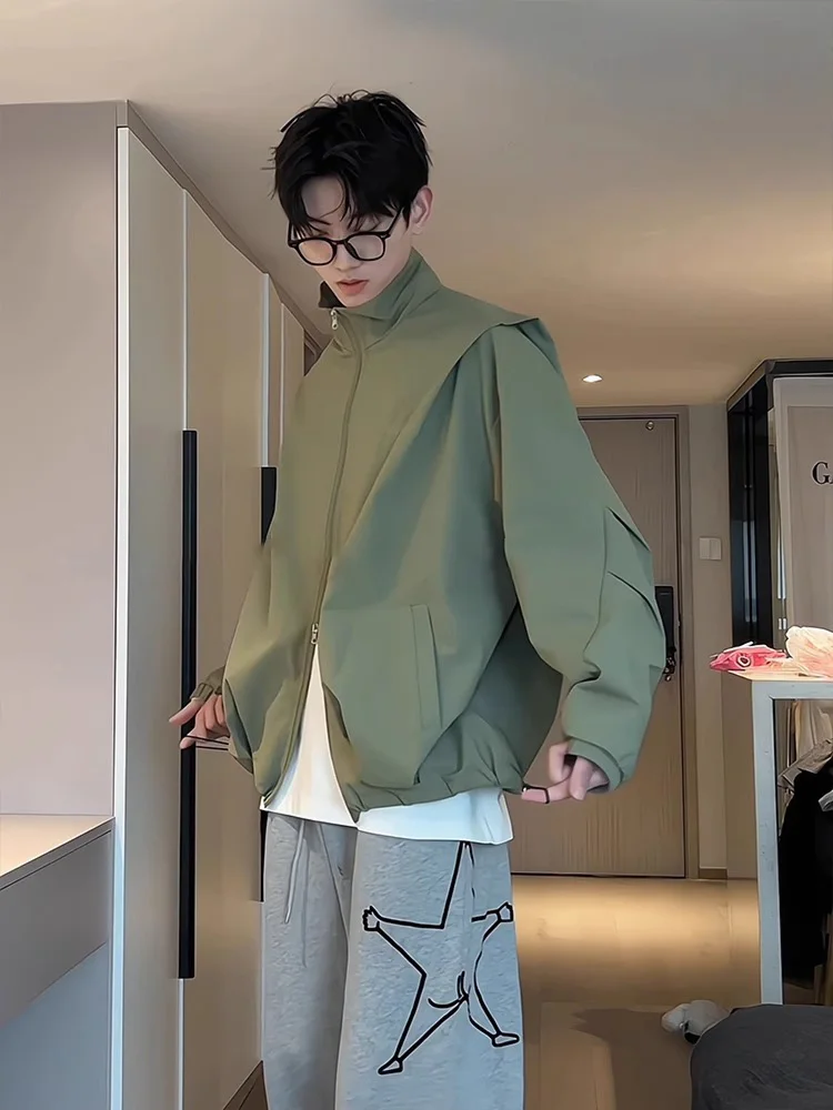 

Cleanfit Military een Functional Folded Coat Men's Spring Autumn Loose Stand Collar Jaet Outdoor Trendy Brand coat