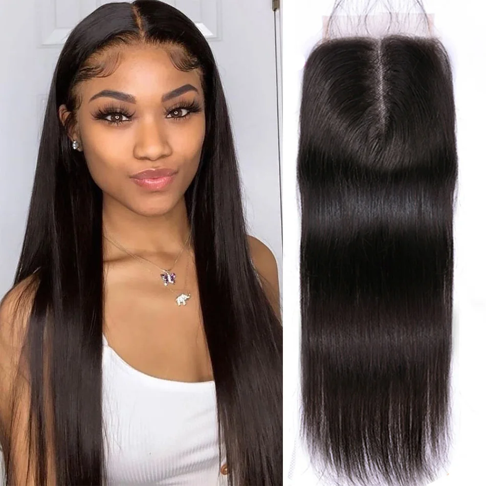 Straight 4x4 Lace Closure Human Hair Transparent HD 13x4 Lace Frontal Human Hair Ear to Ear Frontal Only Human Hair Extensions