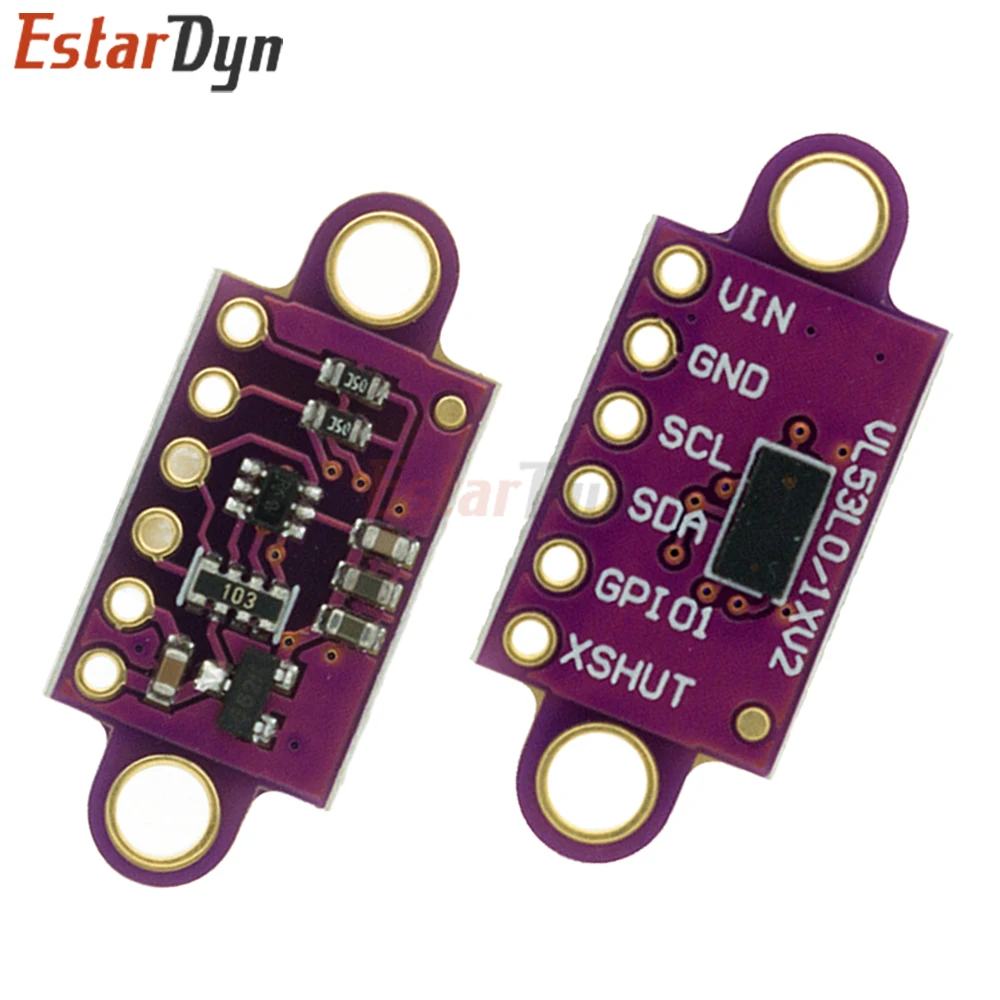 Estardyn VL53L0X Time-of-Flight Laser Ranging Sensor, GY-VL53L0XV2 ToF Distance Module 940nm I2C 3.3V/5V for
