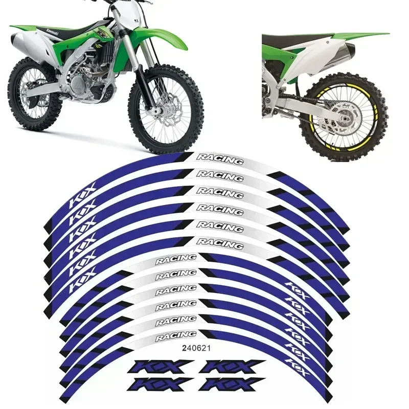 For Kawasaki KX 450 250 250F 450F 85 125 100 50 550 60 65 80 85  Motorcycle Motor Parts Contour Wheel Decoration Decal Sticker-B