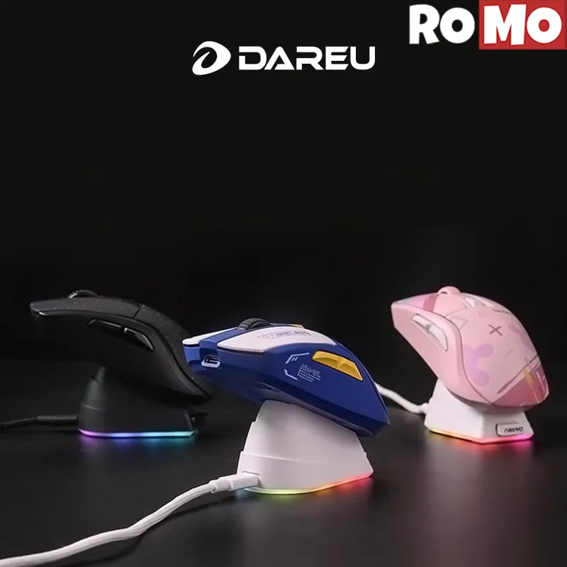 Dareu A950 Wireless Mecha Lightweight Mouse 12000DPI RGB 5rd Gear Dpi Gaming Mouse Programming Taillight Design Office Mouse